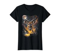 Mystical Antilope Pleine Lune Wildlife Art T-Shirt Graphique avec Valeur