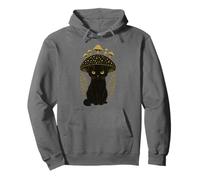 Mystical Black Cat Mushroom Cottagecore Aesthetic Cat Lovers Sweat à Capuche