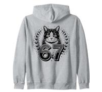 Mystical Cat and Lucky Numbers 67 Couronne de Laurier Sweat à Capuche