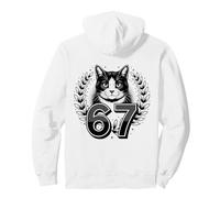 Mystical Cat and Lucky Numbers 67 Couronne de Laurier Sweat à Capuche