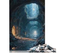 Mystical Cave Entrance Puzzles 1000 Pièces Cadeau Unique Jeu Éducatif Challenge Toy À De Qualité Supérieure Peinture Art pour Adultes Et Enfants À Partir De 14 Ans 1000pcs (75x50cm)