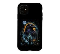 Mystical Céleste Raven & Lune Dark Fairycore Magic Forest Coque pour iPhone 11