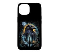 Mystical Céleste Raven & Lune Dark Fairycore Magic Forest Coque pour iPhone 15