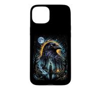 Mystical Céleste Raven & Lune Dark Fairycore Magic Forest Coque pour iPhone 15 Plus