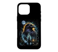 Mystical Céleste Raven & Lune Dark Fairycore Magic Forest Coque pour iPhone 16 Pro Max