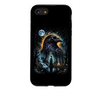 Mystical Céleste Raven & Lune Dark Fairycore Magic Forest Coque pour iPhone SE (2020) / 7/8