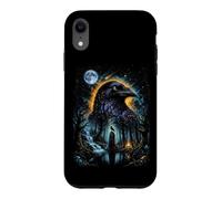 Mystical Céleste Raven & Lune Dark Fairycore Magic Forest Coque pour iPhone XR