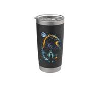 Mystical Céleste Raven & Lune Dark Fairycore Magic Forest Gobelet isotherme en acier inoxydable double paroi
