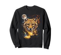 Mystical Chacal Pleine Lune Safari Art Sweatshirt