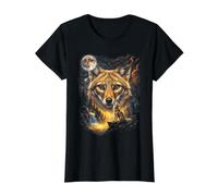 Mystical Chacal Pleine Lune Safari Art T-Shirt Graphique avec Valeur