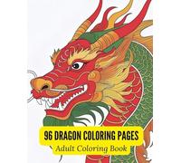 Mystical Chinese Dragons Coloring Book: 96 Majestic Side-View Dragon Heads in Black & White Line Art