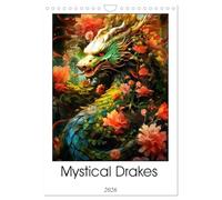 Mystical Drakes (Wall Calendar 2026 DIN A4 portrait), CALVENDO 12 Month Wall Calendar: Discover the enchanting world of dragons surrounded by lush ... journey through imagination and art.