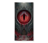 Mystical Eye Couverture de porte Bannière décorative, art gothique foncé pour décoration de porte d'entrée, intérieur ou extérieur, fournitures de fête d'Halloween 91,4 x 183 cm
