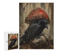 Mystical Forest Crow with Mushroom Hat Puzzle 1000 Pièces Educa Jouet en Bois Cadeau Unique Décoration Intérieure Jeu Éducatif Challenge Toy Adultes Et Enfants À Partir De 14 Ans 500 PCS