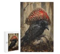 Mystical Forest Crow with Mushroom Hat Puzzle 1000 Pièces Educa Jouet en Bois Cadeau Unique Décoration Intérieure Jeu Éducatif Challenge Toy Adultes Et Enfants À Partir De 14 Ans 1000 PCS
