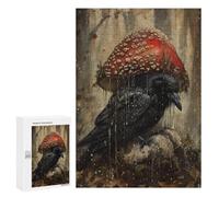 Mystical Forest Crow with Mushroom Hat Puzzle 1000 Pièces Educa Jouet en Bois Cadeau Unique Décoration Intérieure Jeu Éducatif Challenge Toy Adultes Et Enfants À Partir De 14 Ans 300 PCS