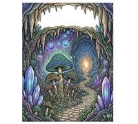 Mystical Glow: An Adult Coloring Adventure Through Bioluminescent Fungi and Enchanted Caves: Explore the Stunning World of Glowing Mushrooms and Otherworldly Crystal Caverns