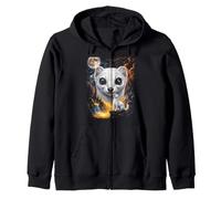 Mystical Hermine Pleine Lune Woodland Art Sweat à Capuche