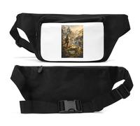 Mystical Journey Through Enchanted Lands Sac banane unisexe Noir