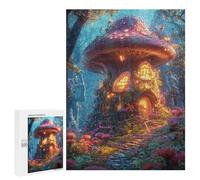 Mystical Mushroom House in Forest Puzzle 1000 Pièces Educa Jouet en Bois Cadeau Unique Décoration Intérieure Jeu Éducatif Challenge Toy Adultes Et Enfants À Partir De 14 Ans 500 PCS