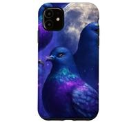 Mystical Pigeon Trio avec Full Moon Meme Art Coque pour iPhone 11