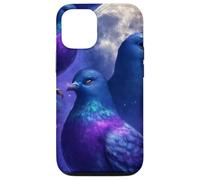 Mystical Pigeon Trio avec Full Moon Meme Art Coque pour iPhone 12/12 Pro