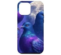 Mystical Pigeon Trio avec Full Moon Meme Art Coque pour iPhone 12 Pro Max