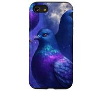 Mystical Pigeon Trio avec Full Moon Meme Art Coque pour iPhone SE (2020) / 7/8