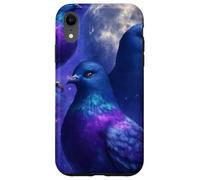 Mystical Pigeon Trio avec Full Moon Meme Art Coque pour iPhone XR