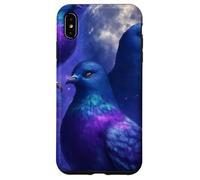 Mystical Pigeon Trio avec Full Moon Meme Art Coque pour iPhone XS Max