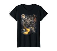 Mystical Porc-Épic Pleine Lune Nature Art T-Shirt Graphique avec Valeur