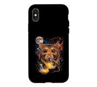 Mystical Rat Géant Pleine Lune Nature Art Coque pour iPhone X/XS