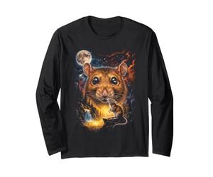 Mystical Rat Géant Pleine Lune Nature Art Manche Longue