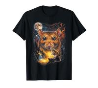 Mystical Rat Géant Pleine Lune Nature Art T-Shirt