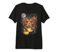 Mystical Rat Géant Pleine Lune Nature Art T-Shirt Haut de Gamme