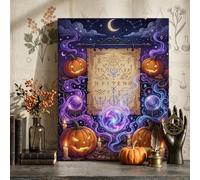 Mystical Rune Scroll And Jack-o'-Lantern Fantasy Toile murale 30,5 x 40,6