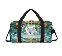 Mystical Sac de sport ethnique tigre avec compartiment à chaussures Sac de voyage Sac de gym Organiseur de bagages pour femmes, hommes, enfants, filles et garçons