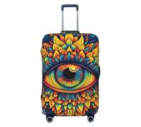 Mystical Spiritual Eye Housse de protection élastique pour valise de voyage Motif imprimé anti-rayures, Noir , XL