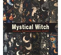 Mystical Witch Scrapbook Paper Craft Pad: 12 Witchy Designs, 36 Double-Side Sheets Printed on 8.5"x8.5" Size Paper. Perfect for Card Making, ... Journal, Collage, Album, DIY Project & More!