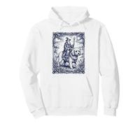 Mystical Wizard Riding Maltais Fantasy Gravure Art Sweat à Capuche