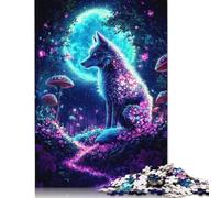 Mystical Wolf Puzzle Imposible,desafío for Adults Entretenimiento Creativo 1000 Piezas Obra De Arte De Juego De Para Adultos Y Niños Mayores De 12 Años 1000pcs (38x26cm)