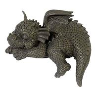 MystiCalls by Mayer Chess Figure de Jardin Dragon Assis sur Le Bord Regarde à Gauche! Jardin! Figurine! Dragon!