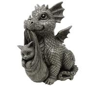 MystiCalls by Mayer Chess Figurine de jardin Dragon de jardin - Modèle Cat - Fantasy Figurine décorative Dragon mignon