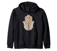 Mysticisme Spirituel Hamsa Main de Miriam et Main de Fatima Sweat à Capuche