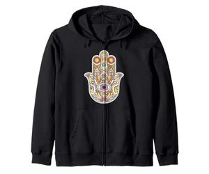 Mysticisme Spirituel Hamsa Main de Miriam et Main de Fatima Sweat à Capuche