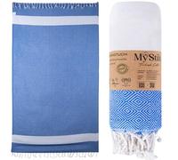 MyStilo Serviette de plage - Serviette de sauna XXL - Serviette de bain épaisse et douce - 100 x 200 cm - Séchage rapide - Serviette de hammam de qualité supérieure avec motif diamant pour hommes