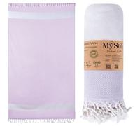 MyStilo Serviette de plage - Serviette de sauna XXL - Serviette de bain épaisse et douce - 100 x 200 cm - Séchage rapide - Serviette de hammam de qualité supérieure avec motif diamant pour hommes
