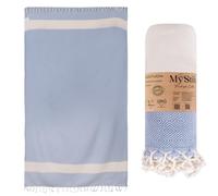 MyStilo Serviette de plage - Serviette de sauna XXL - Serviette de bain épaisse et douce - 100 x 200 cm - Séchage rapide - Serviette de hammam de qualité supérieure avec motif diamant pour hommes