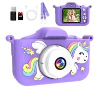 MYSTILUCK Appareil Photo Enfants, Caméra Numérique HD 1080P avec Écran 2,0" & Carte 32 Go, Jouet Appareil Photo pour Garçons & Filles, Enfants 3-12 Ans Noël & Anniversaire