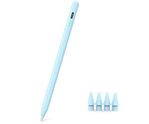 MYSTILUCK Bleu Stylet iPad pour iPad Pro Air Mini 2018-2026, Rejet de Paume | Compatible iPad 6-11ᵉ gén (A16), iPad mini 5-7, Air 3-6ᵉ gén (M2/M4), Pro 11/12,9"1-6ᵉ gén, Pro 11/13" M4, crayon capacitif